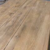 Old farm table 19th in raw solid elm