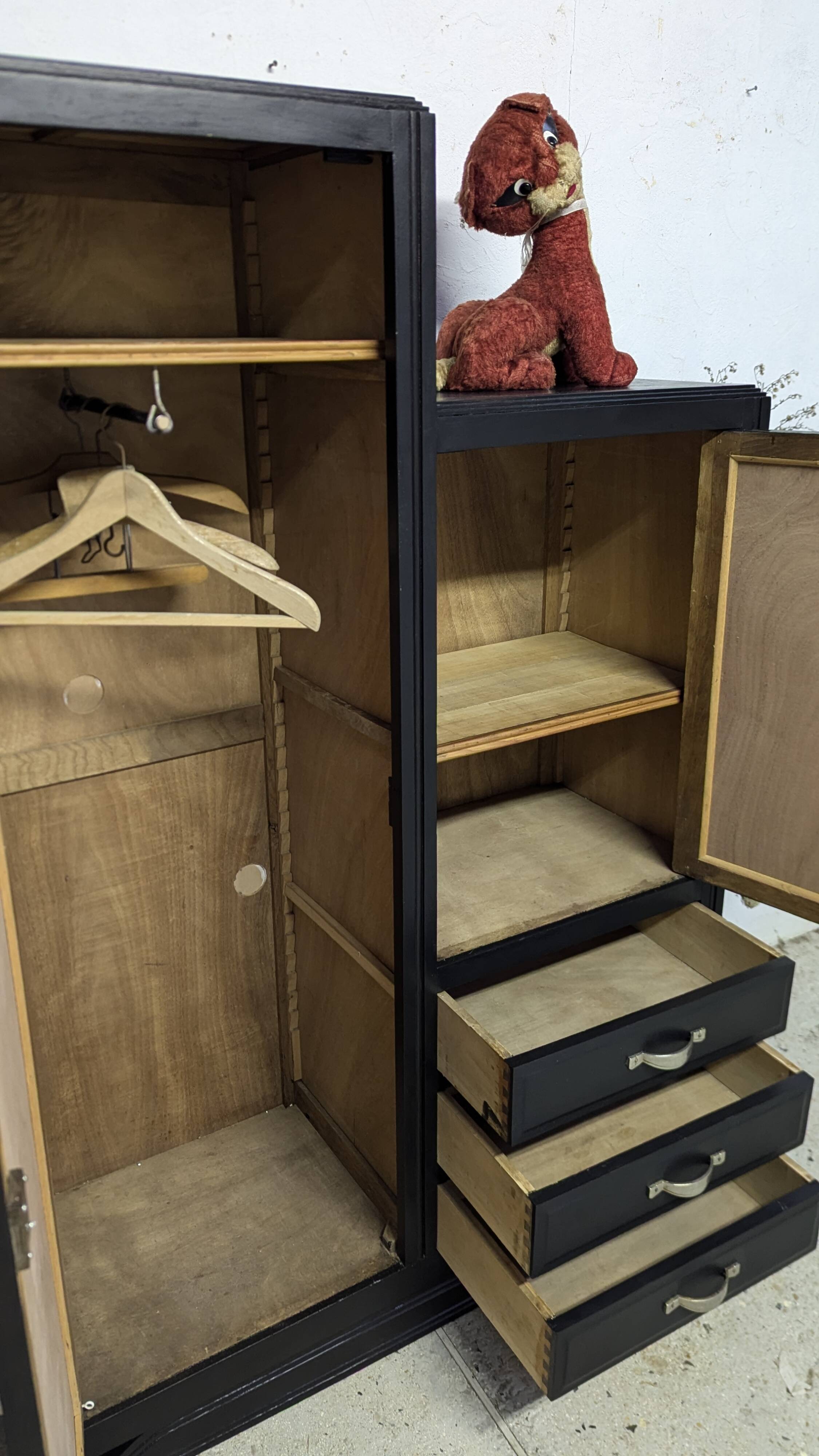 Wardrobe combo linen closet dresser Parisian patina