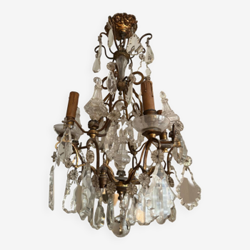 Beautiful Chandelier with Pampilles attributed to Baccarat early 20th Century (H 70 cm)