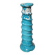 Vase sculpture tamegroute blue turquoise enameled wabi-sabi