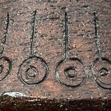 Mid-century studio ceramic tripod vase by Eke Bjeren for Gabriel Keramik, 1960s.