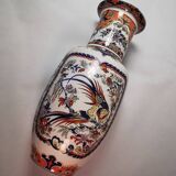 Jp derevia, ceramic vase with pheasants, signed at the bottom