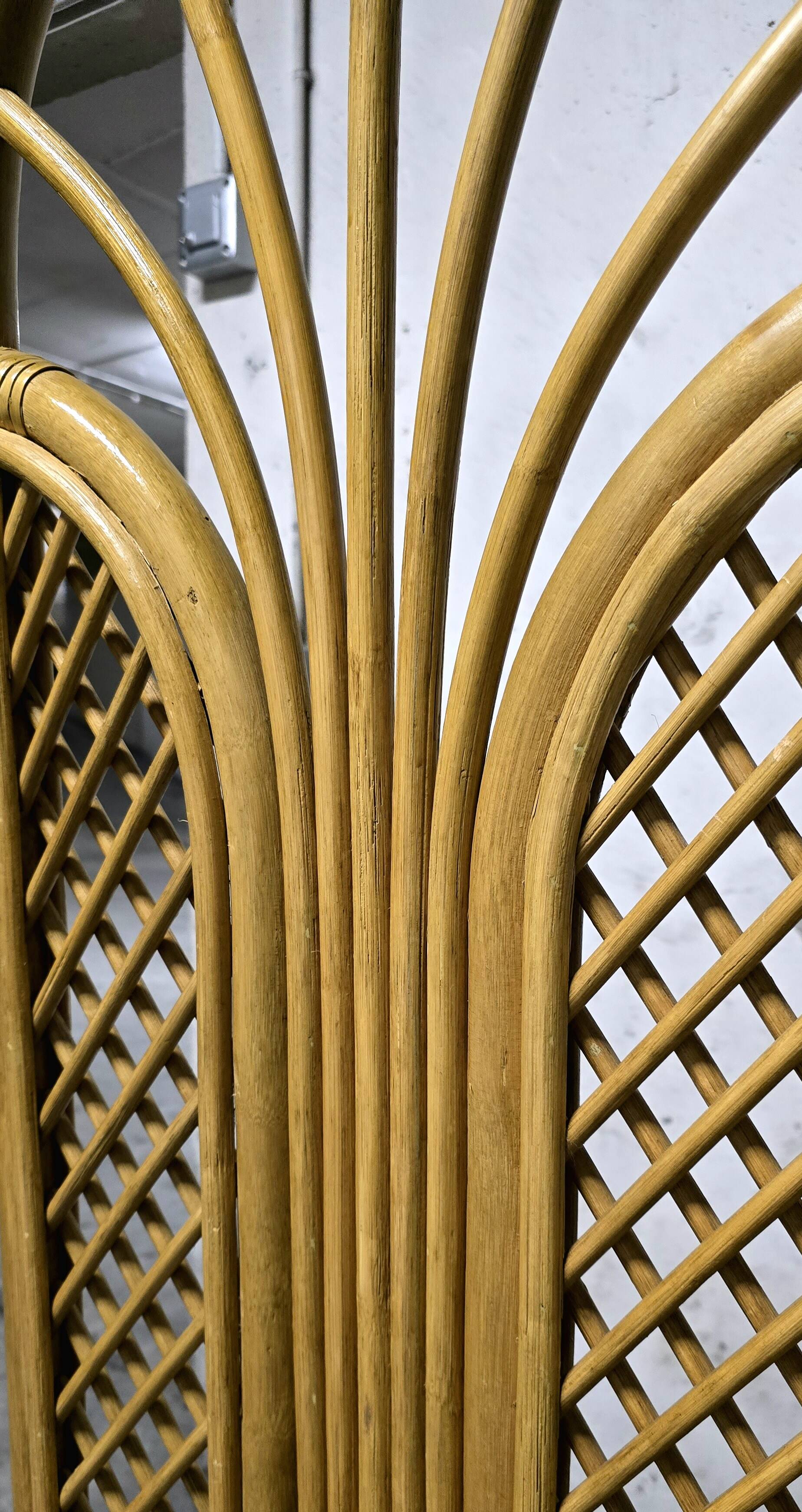 Vintage rattan and bamboo screen 1950/60