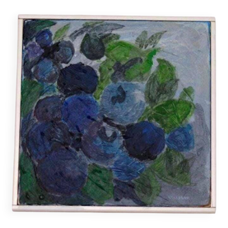 Swedish Oil on Canvas – “Blue Berries” by Martin Kallerup