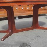 Baumann vintage Scandinavian style oval table with extension