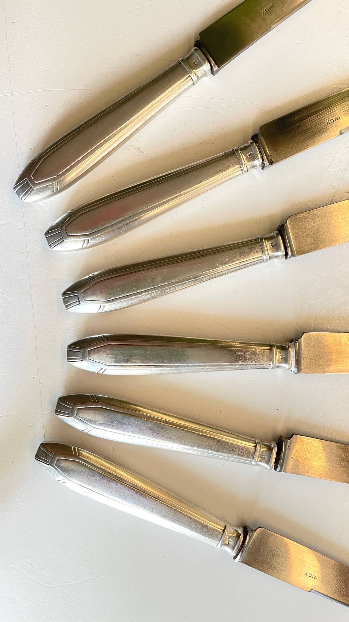 6 Art Deco Dessert Knives