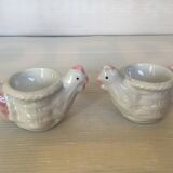 Pair of chicken egg cups