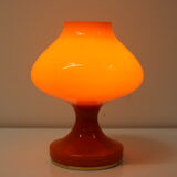 All Glass Orange Table Lamp by Valasske Mezirici, 1970s