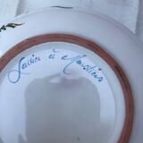Vegetable dish or soup tureen in Moustiers earthenware signed LALLIER
