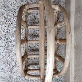 Refurbished rattan magazine rack