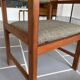 Fauteuil scandinave vintage teck et tweed
