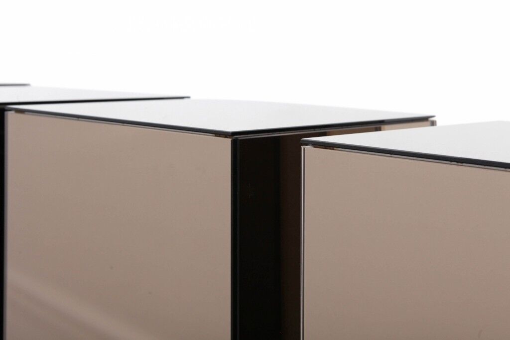 Smoked mirror pedestals 1970