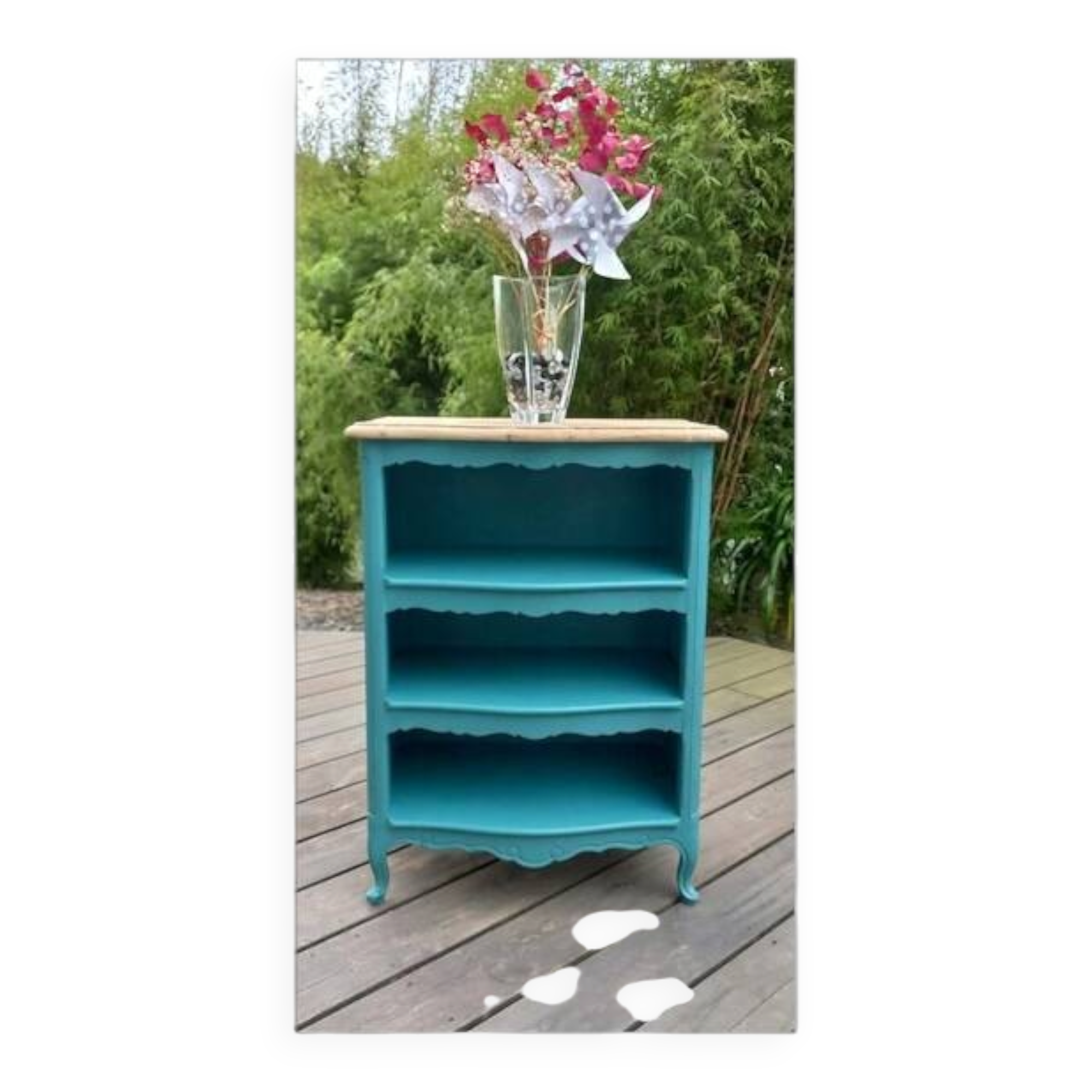 Antique patinated bookcase