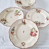 9 Terre de Fer Sarreguemines Flat Plates Rare Model from the Strasbourg Series