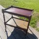 Vintage wooden and gilded brass rolling dessert trolley