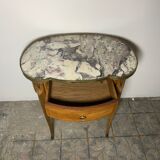 Kidney table transition style, side cabinet small chest of drawers.