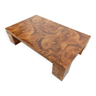 Vintage burl wood coffee table, 1970s