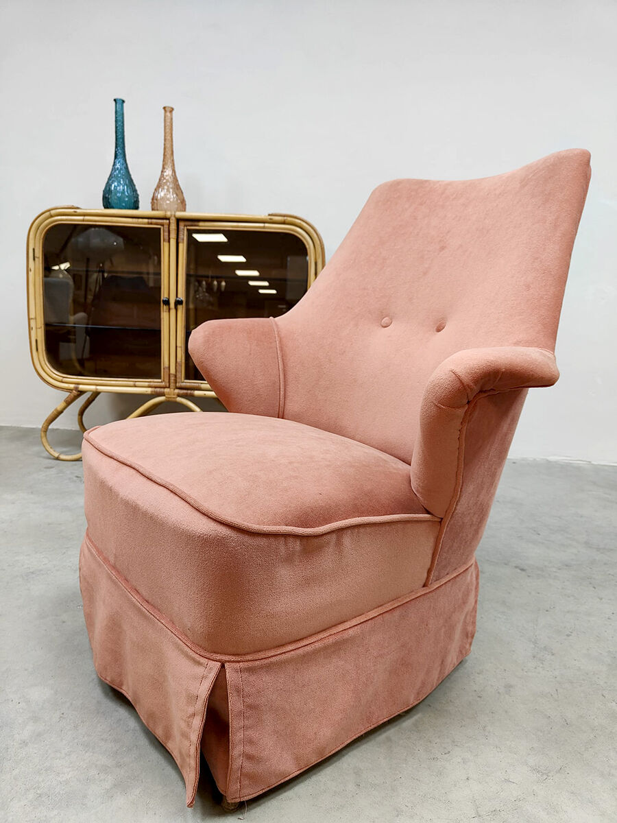 Vintage design armchair lounge chair 'Soft pink'