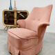 Fauteuil lounge design vintage 'Soft pink'