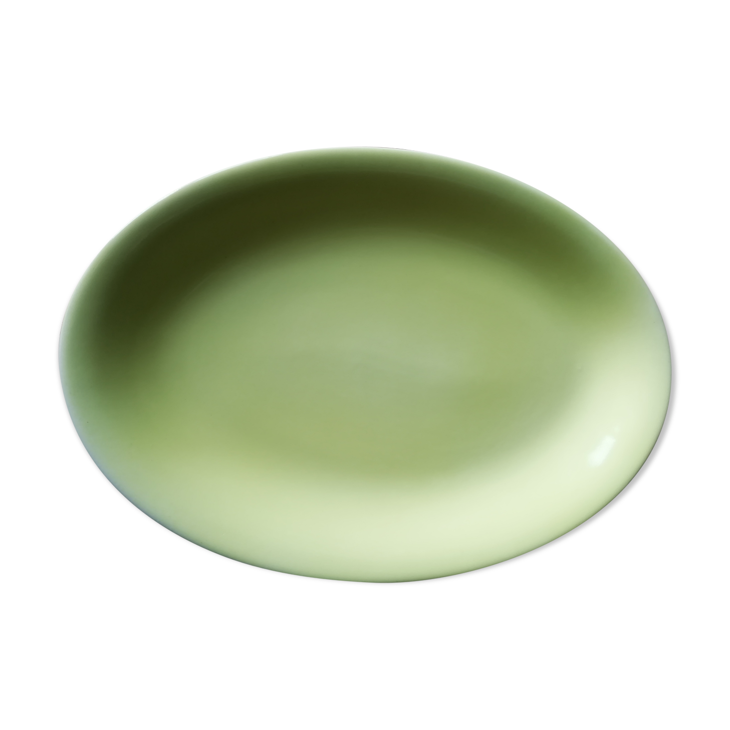 Yellow oval dish