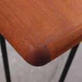 Table de salle à manger en teck vintage Mid Century Design 60's 70's hairpins