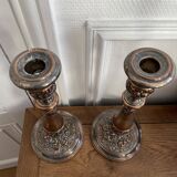 Brass candle holders set of 2