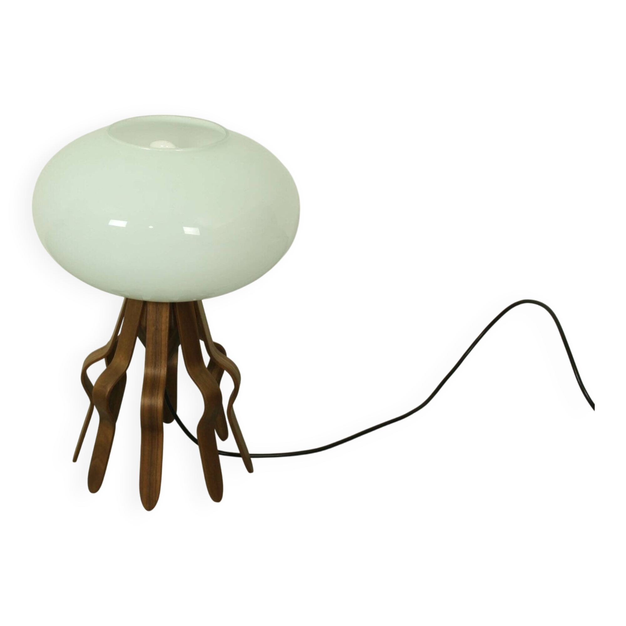 Vintage lampshade with handmade sculptural base