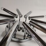 Chrome flush mount chandelier Maison Sciolari, 1970