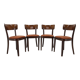 1940s Set of Four Dining Chairs ,Czechoslovakia