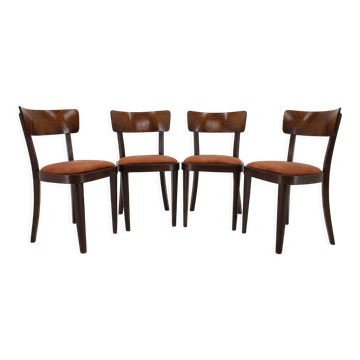 1940s Set of Four Dining Chairs ,Czechoslovakia