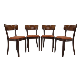 1940s Set of Four Dining Chairs ,Czechoslovakia