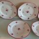 Sept assiettes plates décor Anne Marie des faïenceries de Sarreguemines/ vintage années 50-60