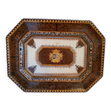 HB Quimper octagonal dish signed Emile Poulain (P)