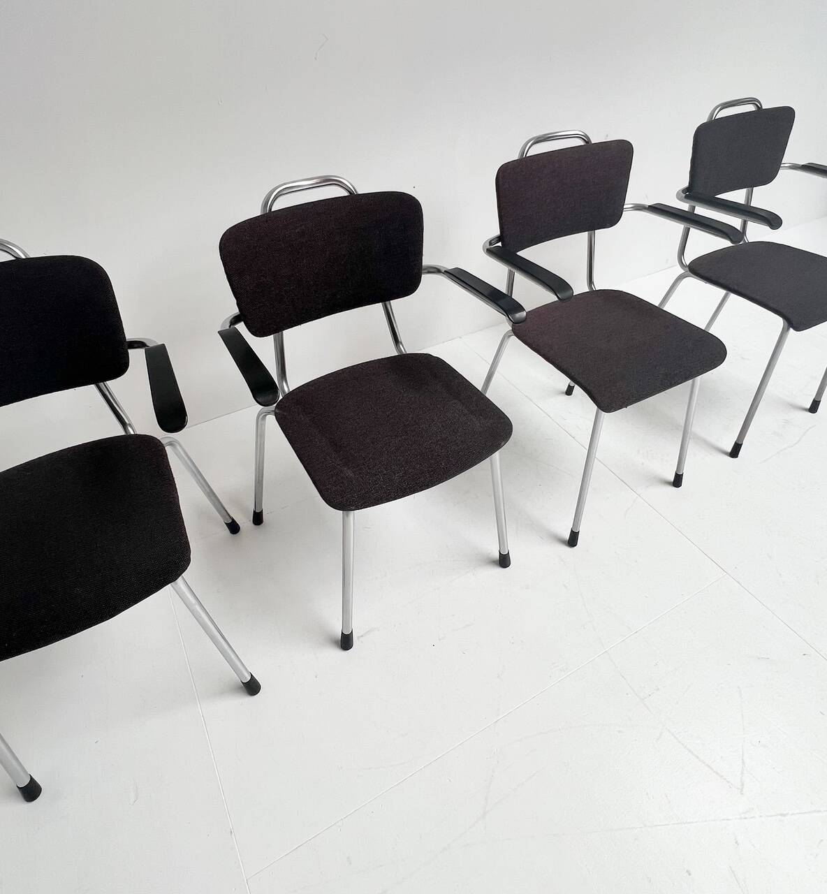Ensemble de 4 chaises vintage Gispen, années 1960