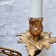 Pair of vintage French wall sconces in bronze, Louis XV Rococo style.