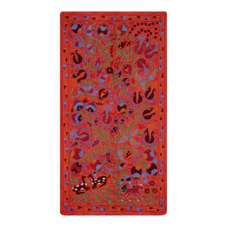 Hand-knotted rug, vintage Turkish rug 103x186 cm