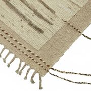 Tapis turc rustique tissé à la main en laine beige 276 cm x 358 cm