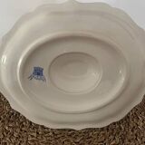 Gien earthenware gravy boat, Rouen decor