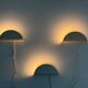 Set of three cream metal wall lights by Nordlux, 1980s, Sweden.
