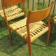 Three Scandinavian chairs - seated in braided rope