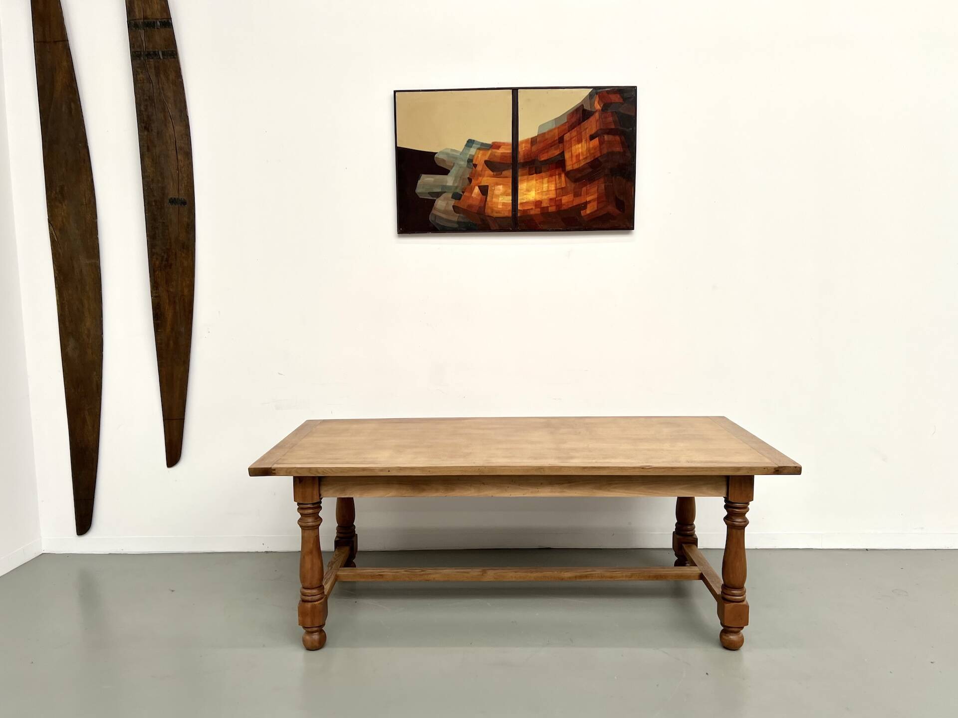 Oak and cherry table – 1970s