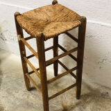 Tabouret ancien paillé