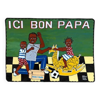 Plaque peinte « Bon papa » (Burkina Faso)