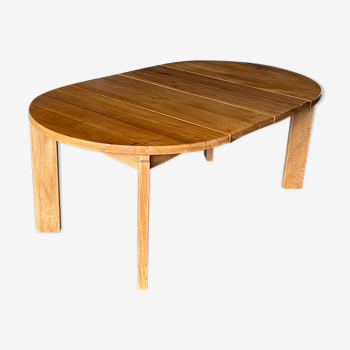 Solid elm dining table of The Regain House, 1960s