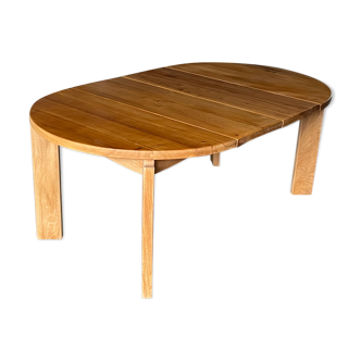 Solid elm dining table of The Regain House, 1960s