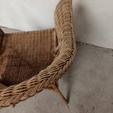 Pair of rattan armchairs