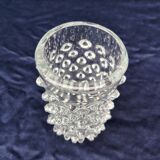 vase en verre à pointes Pavel Panek vintage
