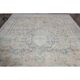 1970s Vintage Persian Handmade Wool Cotton Blue Area Rug 298x384