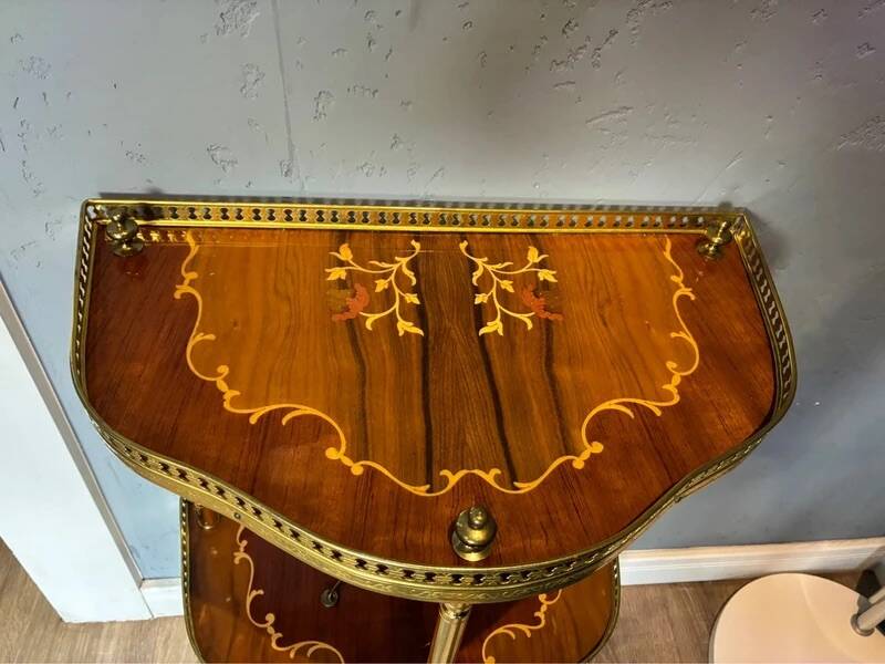 Vintage Demi Lune French Style Console Table
