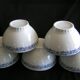 Earthenware bowls with floral decoration